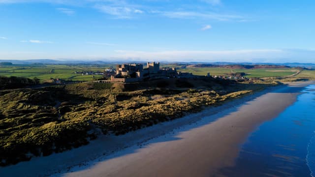 Bamburgh Castle and Beach